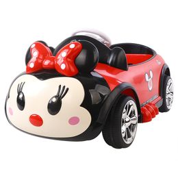 Voiture électrique pour enfants de dessin animé HY avec télécommande Bluetooth bébé voiture jouet de voiture électrique adulte pour enfants de 1 à 6 ans