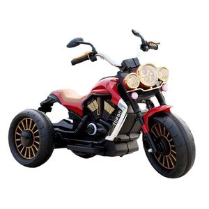 HY New Children's Electric Motorcycle 12V 380W Dual Drive Motor Baby Car Cool Kids Tricycle Moto Toys for 1-9 Years Ride On