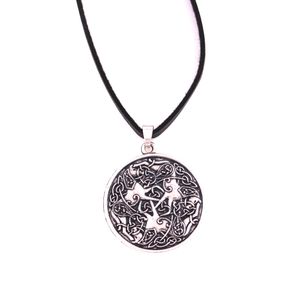 HY121 Viking style Cheval forme talisman charme Trois de CHEVAL colliers animal Équin Amulette pendentif collier