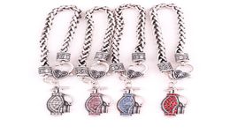 HY199 – bijoux faits à la main pour femmes, design à la mode, sac de Club de Golf, pendentif en cristal, bracelets en chaîne bon marché pour sportmen3515856