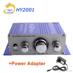 HY2001 Mini amplificateur Auto voiture stéréo amplificateur de puissance HiFi Audio CD DVD MP3 lecteur Durable amplificateur de puissance de voiture avec adaptateur secteur