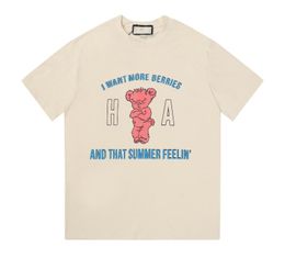 HY7J HA ours imprimé designer t-shirt d'été à manches courtes hommes femmes t-shirt t-shirt vêtements pour hommes