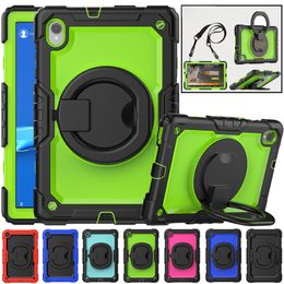 360 Roterende handgreep Grip Stand Case voor Lenovo Tab M10 HD plus 10,1 inch 3e FHD plus 10,3 inch 2e gen Kinderen Safe Shockproof Hybird Hybird Heavy Duty Tablet Cover