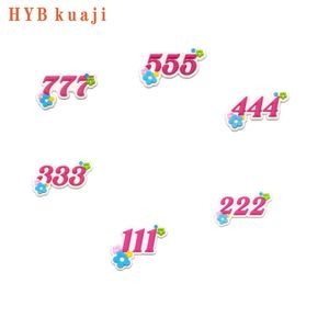 HYBkuaji 100 pièces numéros d'ange breloques de chaussures en gros chaussures décorations clips de chaussures boucles en pvc pour chaussures