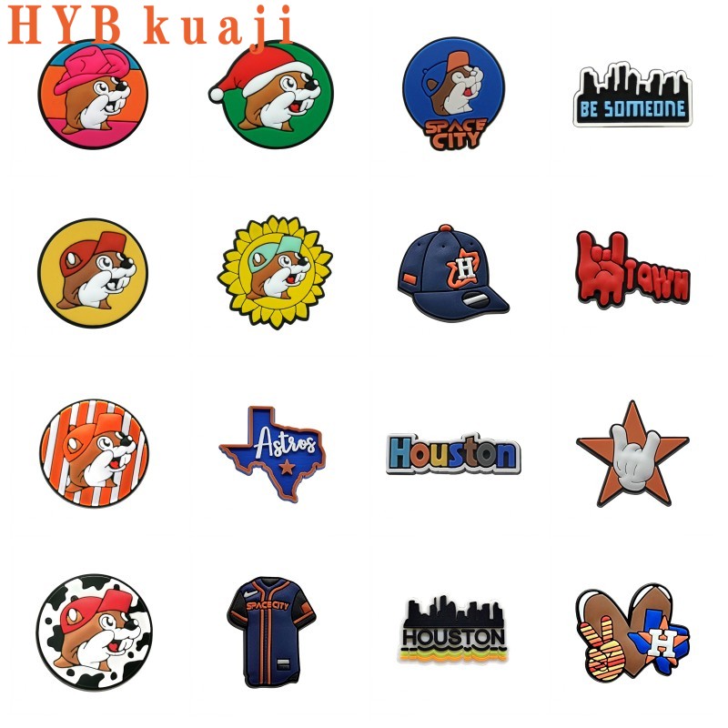 Hybkuaji Custom 100pcs + New Texas Things Shoe Charms Wholesale Shoes Decorations PVCバックル