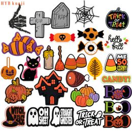 Hybkuaji Custom Nieuw Halloween Party Cro C Shoe Charms Groothandel schoenen Decoraties PVC gespen voor schoenen