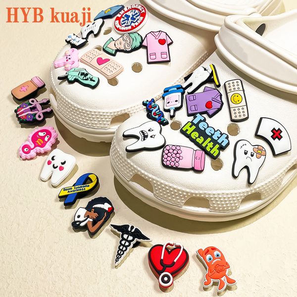 HYBkuaji enfermera médico suministros médicos amuletos para zapatos accesorios para zapatos al por mayor