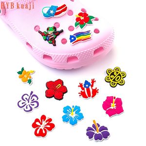 HYBkuaji puerto rico schoen charmes groothandel schoenen decoraties schoen clips pvc gespen voor schoenen