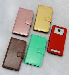 Universele portefeuille PU Flip Lederen Cases met creditcarddekking voor 3.5 tot 6.0 iPhone Samsung Huawei Cel Mobiele telefoon Case