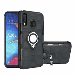 Soporte de anillo giratorio híbrido de 360 grados Estuche amortiguador Soporte magnético para automóvil para Samsung Galaxy A10E A20E A10S A20S M20 M30 A40S M40 A70S