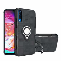 Hybrid 360 graden roterende ringhouder Schokabsorberende zaak Magnetische auto Mount voor Samsung Galaxy A10 M10 A20 A30 A50 A40 A60 A70 A80 A90 5G