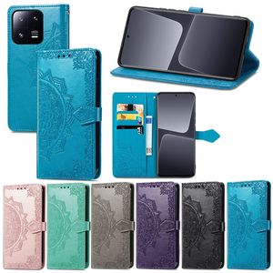 bloem portemonnee lederen hoesjes voor samsung a05 a05s a54 5g a04e a34 a14 4g opdruk kant bloemen stijlvolle houder flip cover mode meisjes dame kaartsleuf boek telefoonzakje riem