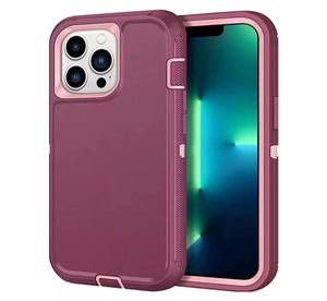 Cajas de teléfono con clip de funda a prueba de golpes de armadura híbrida para iPhone 13 12 Pro Max Mini X 7 8 de alta calidad ASHOP5986140