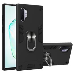 Hybride Armor Metalen Ring Stand Magnetische Autohouder Case voor Samsung Galaxy A10 A20 A30 A40 A50 A60 A70 A81 A91 J530 J730 J4 J6 J8 2018