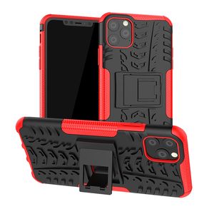 Hybride Armor Phone Case voor iPhone 12 11 Mini Pro Max Stand Holder Cell Shell voor Samsung Galaxy S20 Moto Google LG Sony