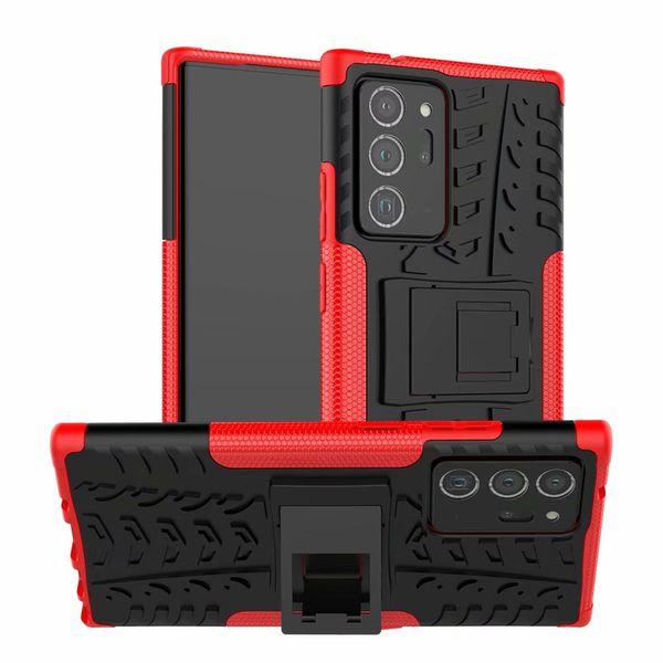 Armure hybrides Cas de téléphone de support pour Samsung Galaxy Note 20 Plus Remarque 10 Plus Note 10 Lite Etui rigide de protection en silicone mince couverture