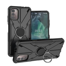 Hybride siliciumgevallen voor Nokia G400 G21 G11 C10 C20 G300 G20 G10 C30 5.4 2.4 3.4 Case Soft Armor Protection Stand Hard Cover