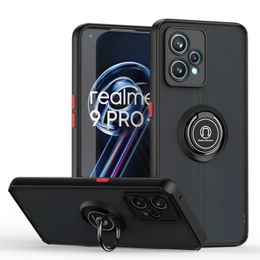 Hybride Cases voor Realme 9 Pro Plus 9I C21Y C25Y C20 C21 C11 Case Armor Silicon Vind X5 Pro Lite Ring Gel Huidbescherming Stand Hard Oppo A94 A74 A54 A76 A36 Reno7 Pro Cover