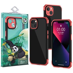 Étuis arrière hybrides en acrylique transparent TPU résistant aux chutes Protection complète de l'objectif de la caméra Protection des coins renforcés surélevés pour iPhone 13 Pro Max avec emballage de vente au détail