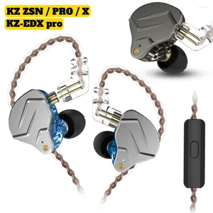 Hybride Drive In Ear-koptelefoon HIFI Metalen bas-oordopjes Sportmuziek Headset Vervangbare kabel KZ EDX