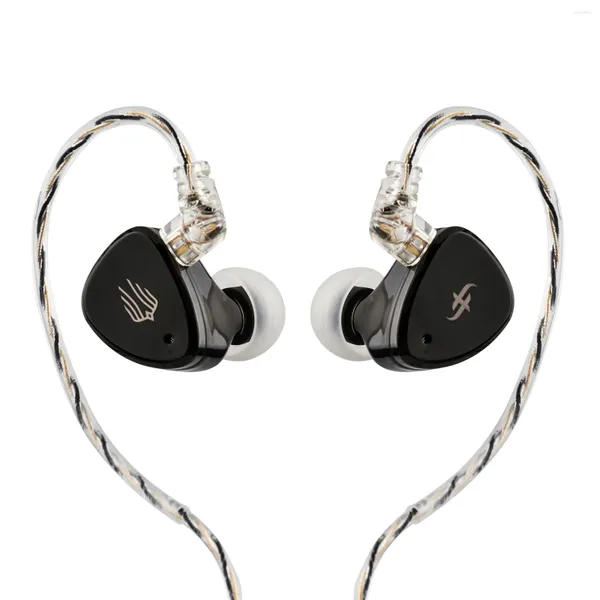 Moniteur intra-auriculaire à pilote hybride, écouteurs HiFi IEM avec câble argenté OFC détachable pour musicien Audiophile