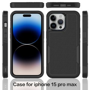 Étuis hybrides robustes Armor Matte pour iPhone 15 14 13 12 11 Pro Max 3 en 1, étui de téléphone antichoc, couverture arrière anti-saleté, couvertures mobiles Skin Defender 50 pièces