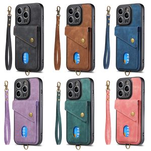 Retro lederen kaartsleuf zak autohouder hoesjes voor iPhone 15 14 Pro Max Plus 13 12 11 X XR XS 8 7 6 magnetische magneet autobeugel standaard hard plastic zacht TPU mobiele telefoon cover