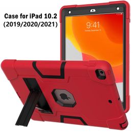 Zware Pantser Tablet Case voor iPad 10.2 [7e / 8th Gen] Mini 6/5 AIR 4/3/2/1 PRO 11 / 10.5 / 9,7 inch, [B SERISE] 3-lagen schokbestendige beschermhoes met kickstand, 10pcs gemengde verkoop