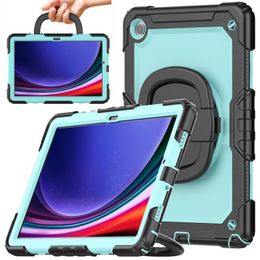 Hybride kinderen veilige schokbestendige robot zware cases robuuste 360 ​​roteerbare handgreep gripstandstandaard voor Samsung A7 Lite A8 10.5 A9 A9 plus S6 Lite S7 S8 S9 FE