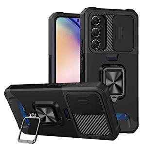 Étuis de béquille d'anneau de porte-carte magnétique hybride pour Samsung Galaxy A54 5G A24 A34 A14 A13 A33 A53 support magnétique antichoc couverture de téléphone dur