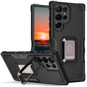 Hybrid Phone Cases voor Samsung Galaxy S22 + S22 Ultra A73 A33 A53 A23 A21S A03 CRE0 A12 A13 A22 Celero 5G S21FE A03S 166mm Case 2 in 1 TPU pc armor Kickstand met OPP-zakken