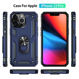 Fundas de teléfono híbridas resistentes de doble capa con soporte magnético para Iphone 12ProMax 13promax 11 11Pro Max XR XS Max X 8 7 7 Plus