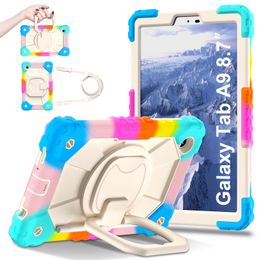 Étui hybride résistant aux chocs pour Robot, poignée robuste, sangle de support pour Samsung Tab A9 Plus A9 + 8.7 pouces 11 pouces X110 X210