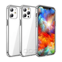 Hybrid Slim TPU Acrylique Dur Antichoc Cas Clair Transparent Téléphone Portable Cas pour Iphone 12 MIni 11 Pro max Xs Xr 7 8 Plus Samsung S21 Ultra S20 Note 20