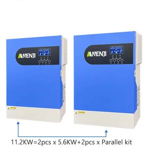 Hybride zonne -omvormer 11,2 kW 5,6 kW Pure Sine Wave 48V 220V Off Grid Tie Inverter Parallel 100A MPPT Solar Charger PV 500V