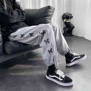 Hybskr Heren Casual Broek Mode Vrouw Oversize Enkle Lengte Hip Hop Streetwear Man 210715