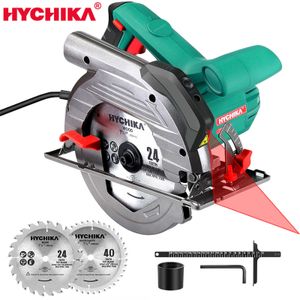 HYCHIKA Mini scie circulaire électrique avec Laser 230V scie électrique multifonctionnelle bricolage outil électrique 1500W outils de travail du bois électriques