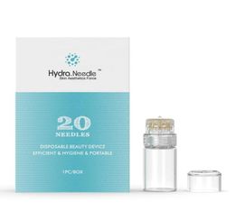Hydra 20 pines Micro Needle Titanium Tips Derma Agujas Cuidado de la piel Anti -envejecimiento Bottle9687699