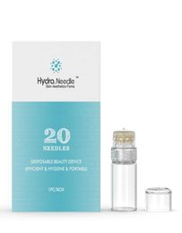 Hydra 20 pines Micro Needle Titanium Tips Derma Agujas Cuidado de la piel Anti -envejecimiento Botella 6010961