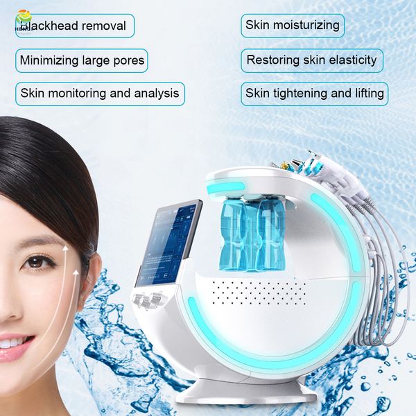 Hydra 7in1 Microdermabrasion facial Machine Nouvelle technologie Multi-Function Aqua Skin Analyzer Smart Ice Skin Blue Management System Instrument