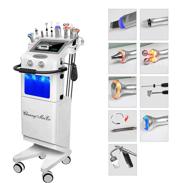 Machine de beauté de microdermabrasion à l'oxygène H2O2 de nettoyage du visage Hydra avec équipement d'oxygène à jet d'eau à pompe à vide haute puissance