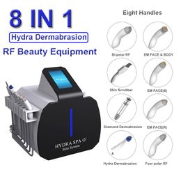 8 en 1 microdermabrasion rajeunissement de la peau machine d'élimination des points noirs Hydra RF resserrement de la peau nettoyage en profondeur équipement anti-âge utilisation en salon