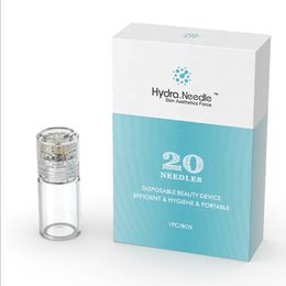 Hydra Needle 20 broches Aqua Micro Channel Mésothérapie Gold Needle Fine Touch System derma stamp CE FDA
