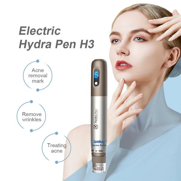 Hydra Pen H3 Derma Pen Serum Applicator Microteedling Machine pour mésothérapie Care Skin Acne MTS CHEAUX REMBOURNE CROISSANCE DE BARDE