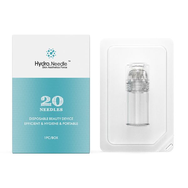 Hydra Roller Derma Roller Cartucho de aguja Derma Uso de oro Home Gold 20 Mesoterapia Facial Belleza Titanio Micro aguja Hydrialer Derma Sello