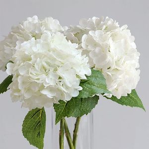 Hortensia Fleurs Artificielles Real Touch Latex 21 pouces Grand Hortensia pour La Décoration De La Maison Bouquet De Mariée De Mariage