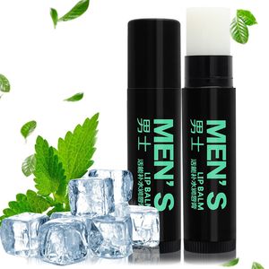 Baume à lèvres hydratant pour homme Nutritif Hydratant Naturel Chapstick Men's Transparent Menthe Citron Orange Thé vert Aromatisé Lèvres Care M