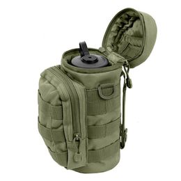 Équipement d'hydratation Sports de plein air Sac de bouteille d'eau Camouflage Molle Système Porte-bouteille d'eau Chasse militaire Tactique Bouilloire Titulaire Pochette 230905