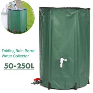 Paquetes de hidratación 50-250L Barril de lluvia Plegable Cosecha de agua de lluvia Tanque de agua Jardín Recipiente de recolección plegable de PVC fuerte con 319V