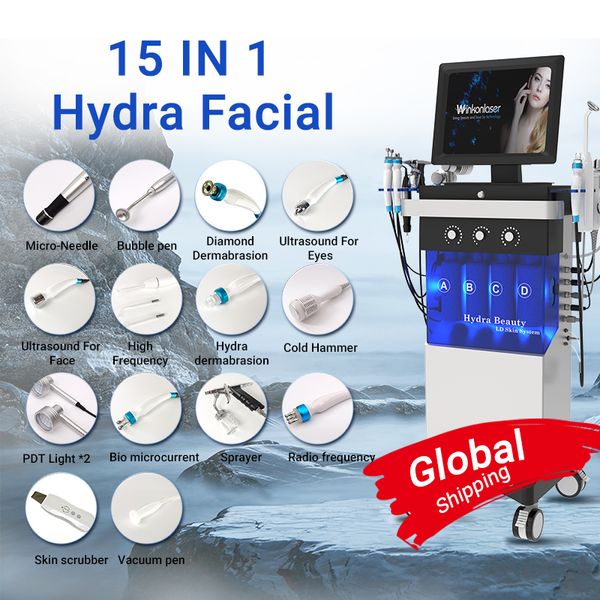 Dispositivo hidrofacial para el cuidado de la piel, máquina de microdermoabrasión con agua, infusión de oxígeno, limpieza de la piel, rejuvenecimiento, Aqua Peel